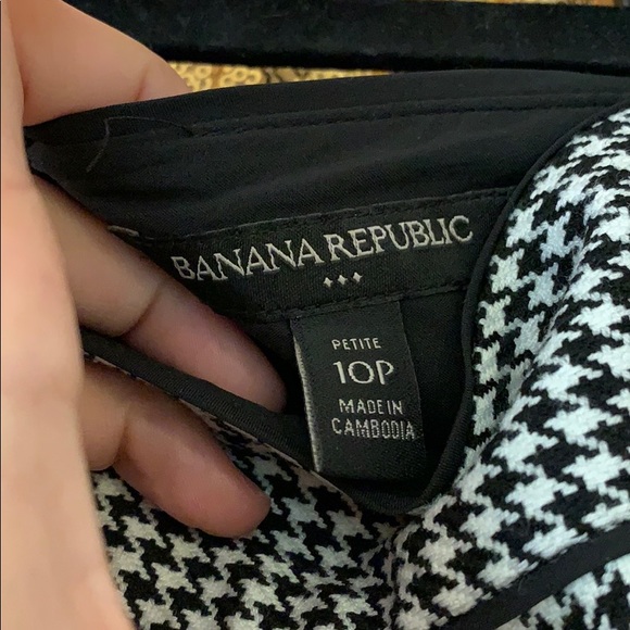 Banana Republic Houndstooth Skirt Size 10P - Picture 3 of 7